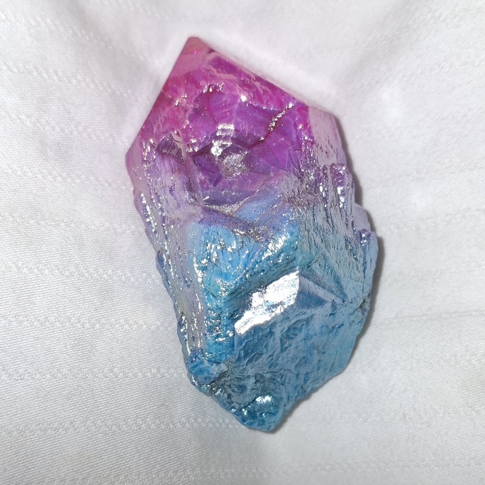 Multicolored Terminated Quartz Crystal